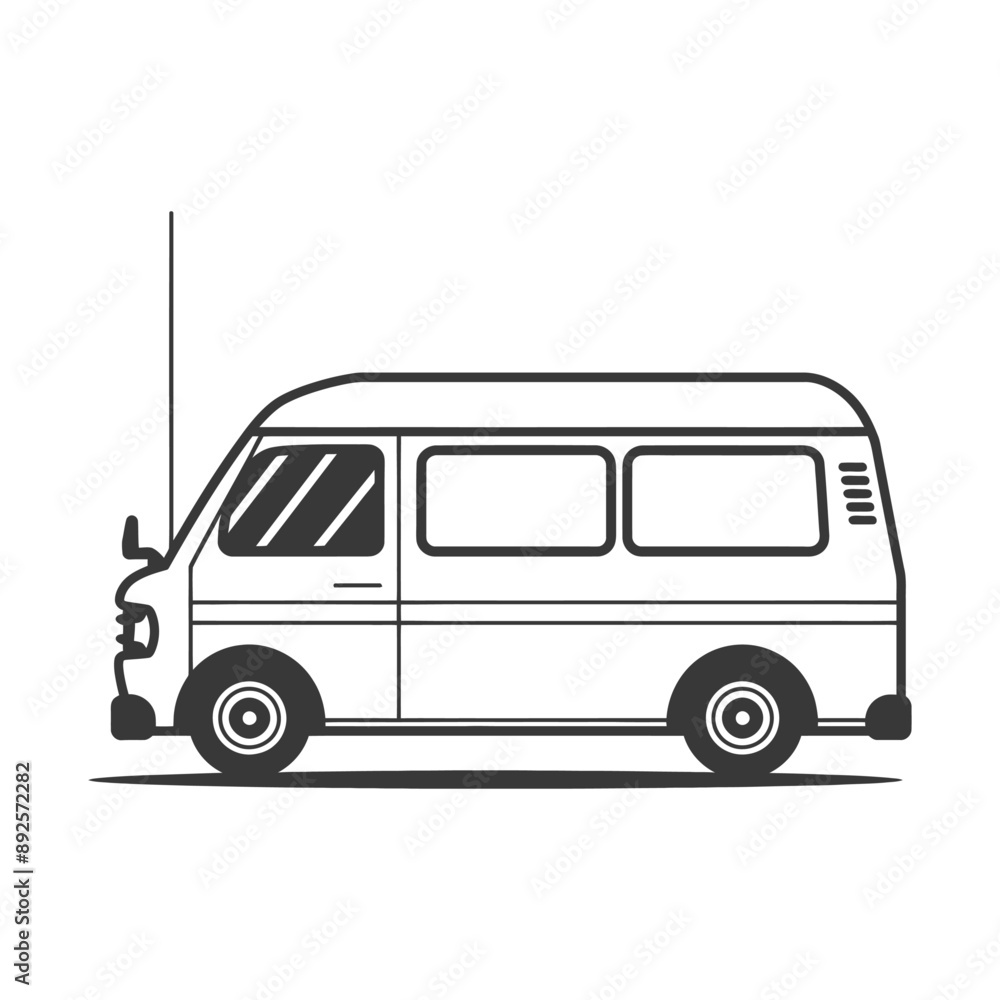 van minimalist line art icon logo symbol van minimalist line art icon logo symbol