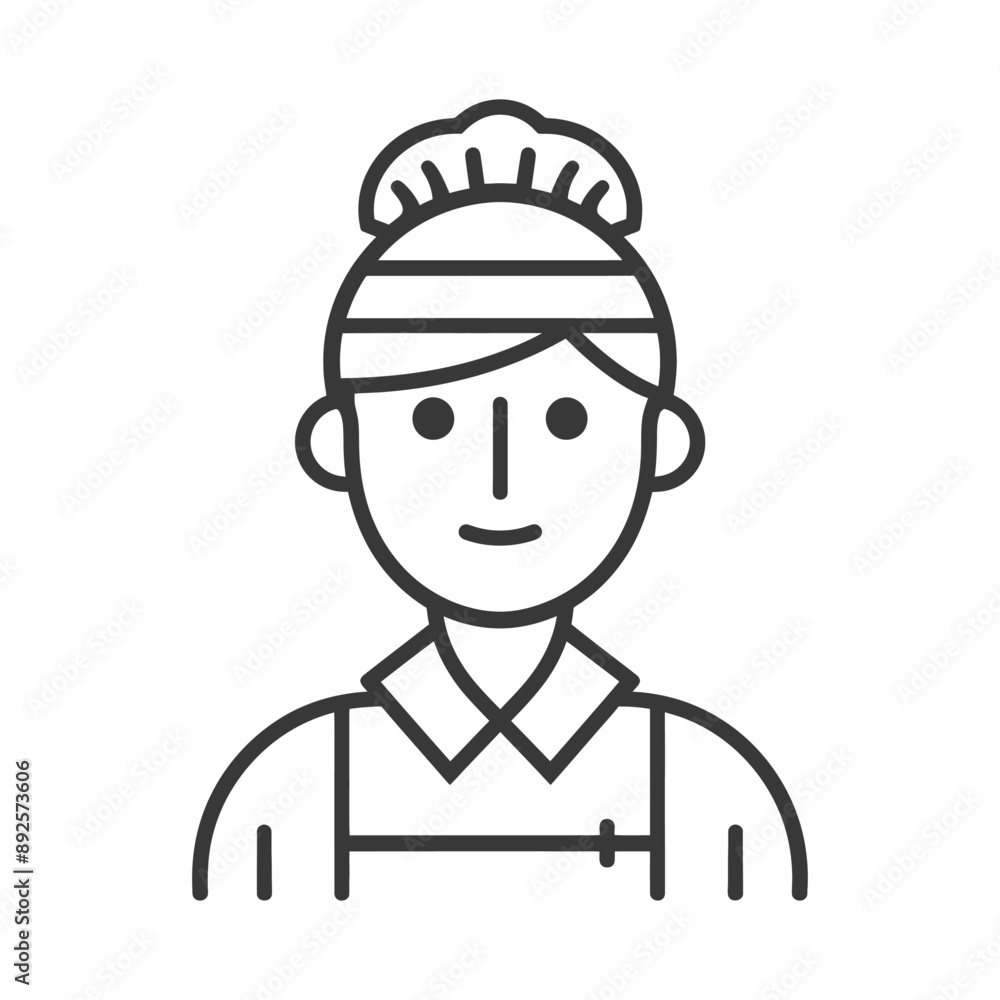 waitress minimalist line art icon logo symbol waitress minimalist line art icon logo symbol