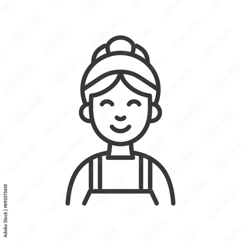waitress minimalist line art icon logo symbol waitress minimalist line art icon logo symbol