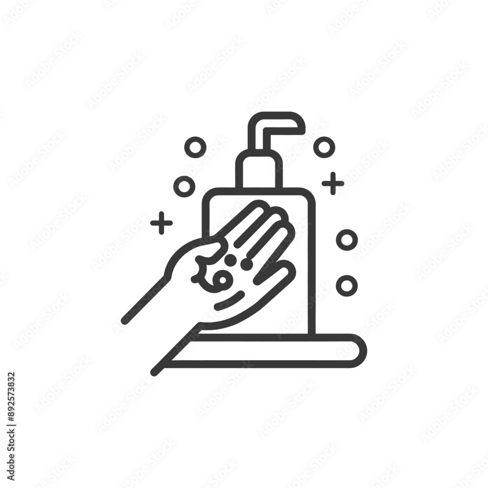 washing hands with soap minimalist line art icon logo symbol washing hands with soap minimalist line art icon logo symbol