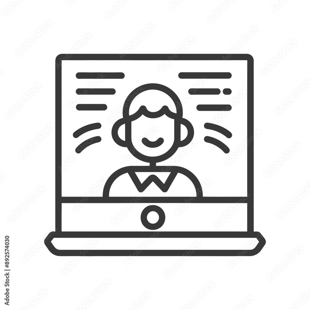 webinar minimalist line art icon logo symbol webinar minimalist line art icon logo symbol