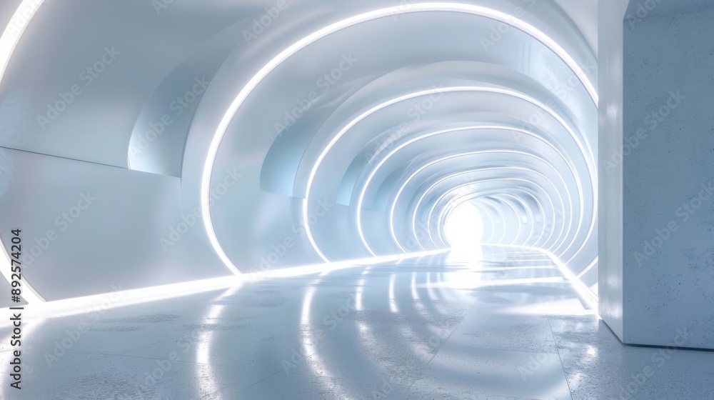 Futuristic Illuminated Corridor Futuristic Illuminated Corridor