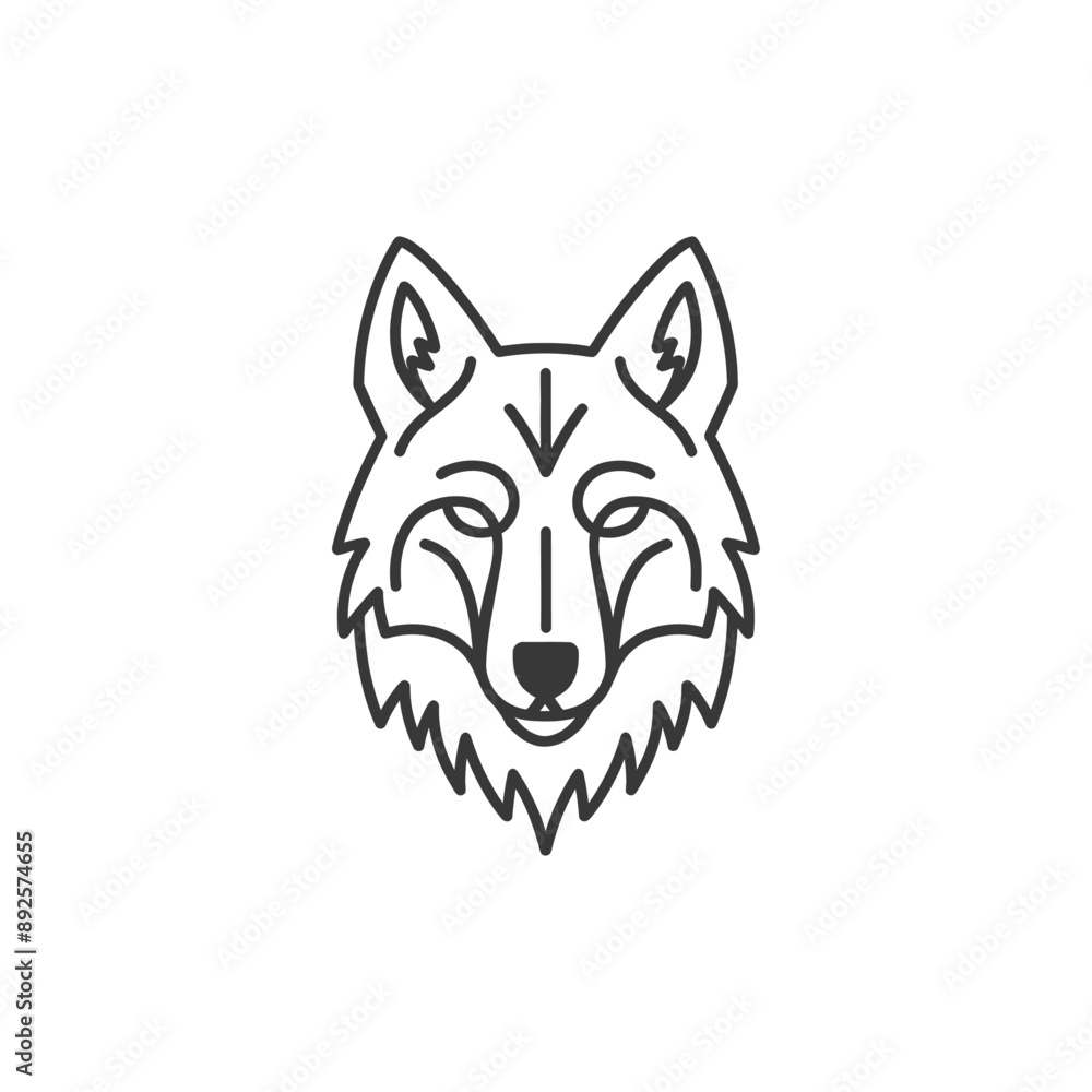 wolf minimalist line art icon logo symbol wolf minimalist line art icon logo symbol