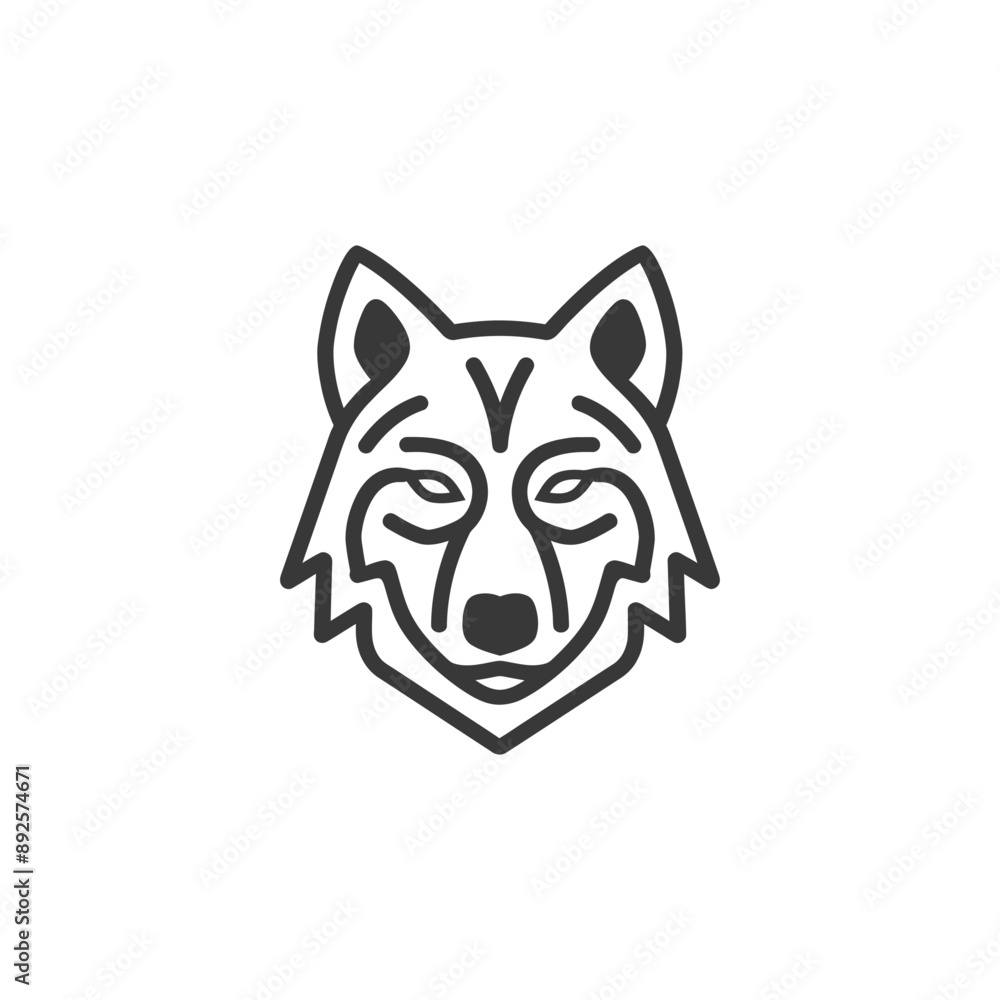 wolf minimalist line art icon logo symbol wolf minimalist line art icon logo symbol