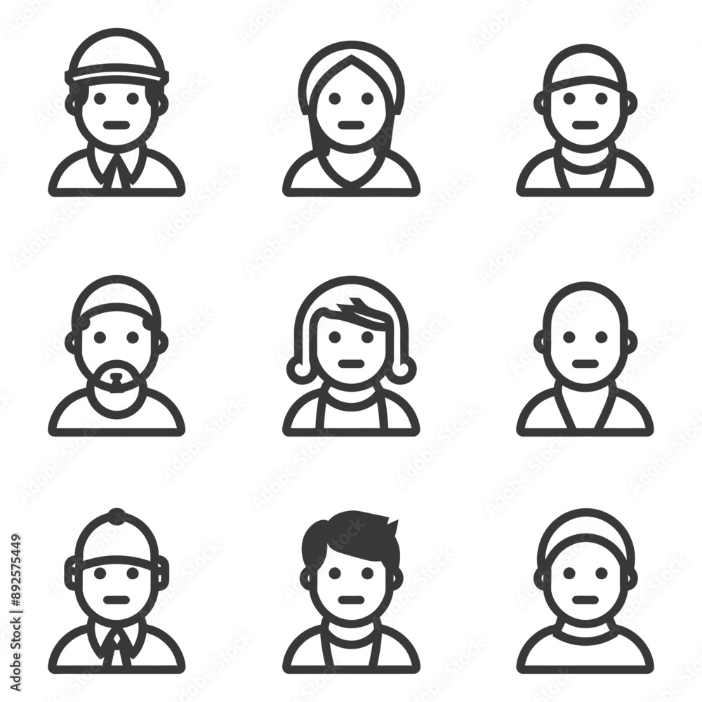 workforce minimalist line art icon logo symbol workforce minimalist line art icon logo symbol