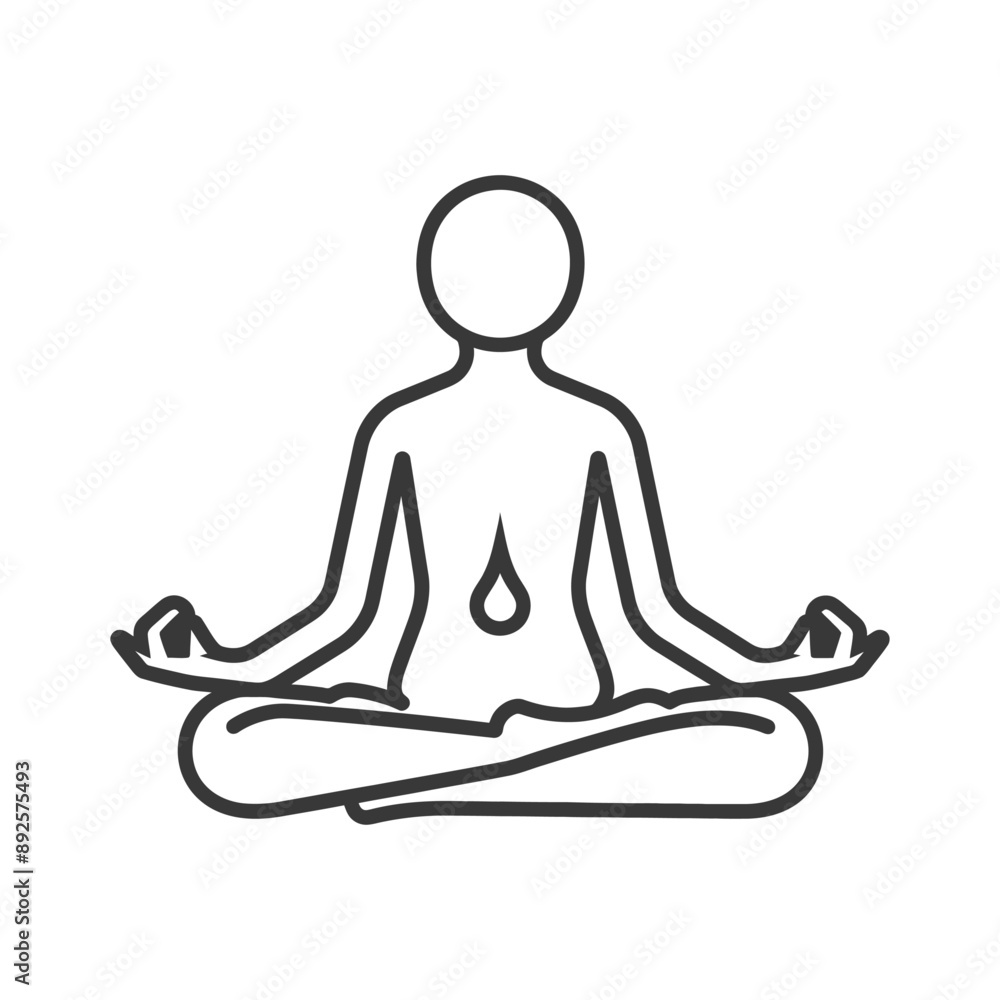 yoga minimalist line art icon logo symbol yoga minimalist line art icon logo symbol