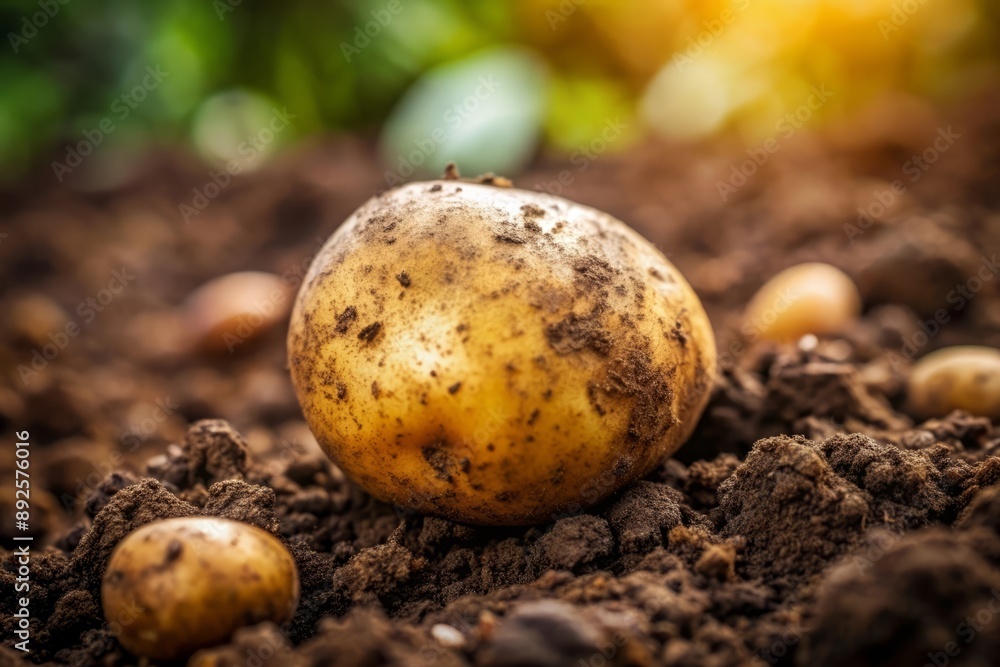 Freshly Dug Potatoes in the Garden. Freshly Dug Potatoes in the Garden.