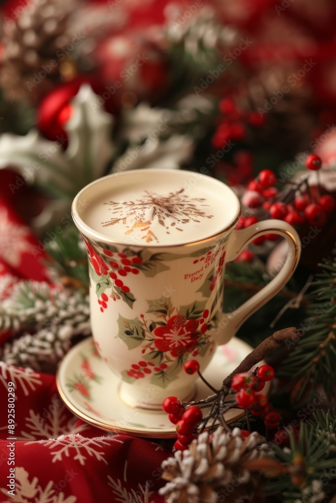 Festive decoupage lettering of 'Egg Nog Day' Festive decoupage lettering of 'Egg Nog Day'