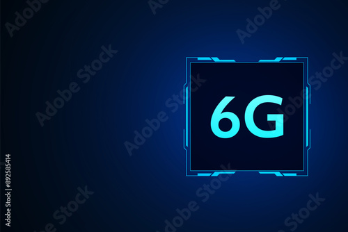 concept of technology 6G mobile network , New generation telecommunication , high-speed mobile Internet,	

