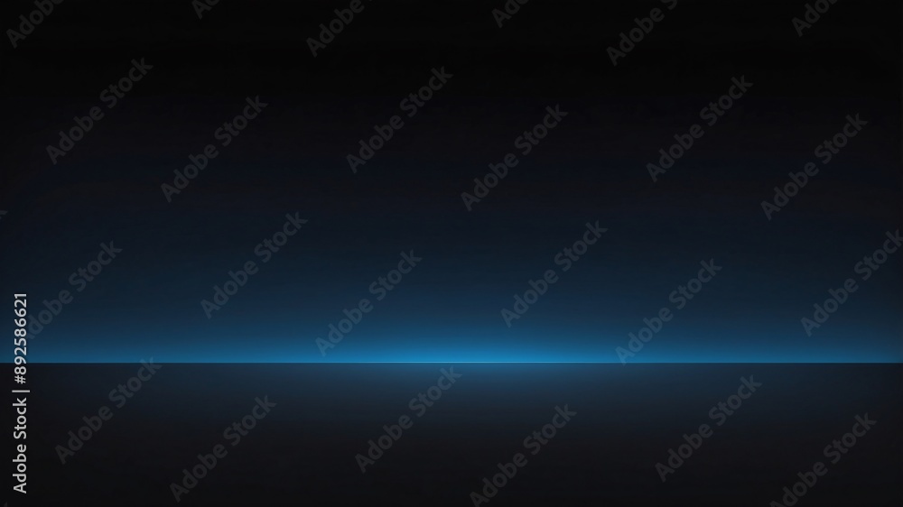 Abstract Blue Horizon - A Minimalist Digital Art Abstract Blue Horizon - A Minimalist Digital Art