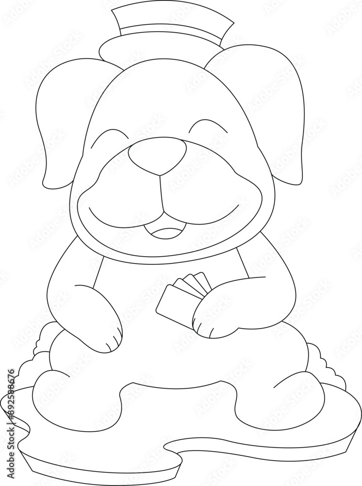 Dog Poker Poker cards Animal Vector Graphic Art Illustration Dog Poker Poker cards Animal Vector Graphic Art Illustration