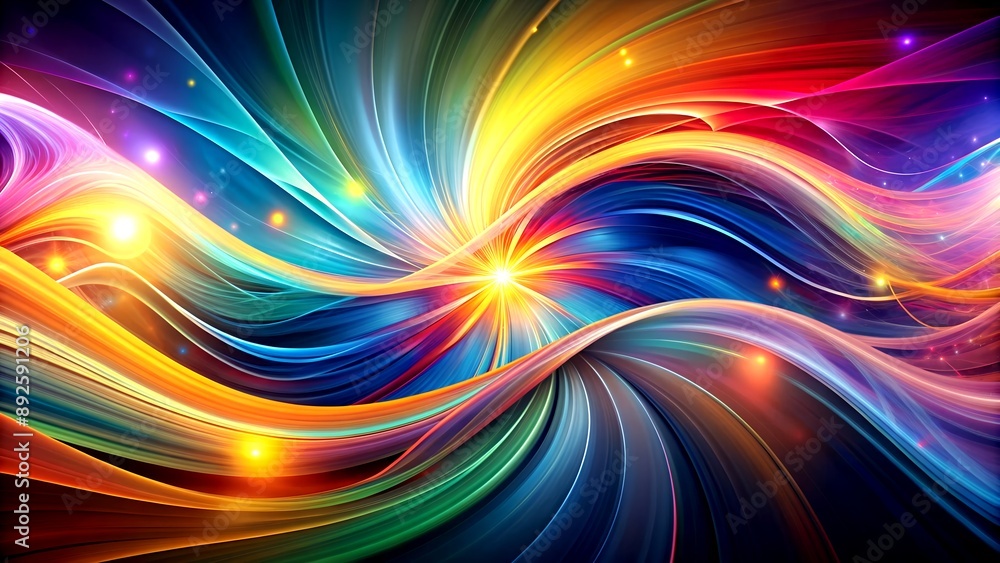 Obraz premium The Flow of Energy: An Abstract Symphony of Motion Generative AI Computational creativity