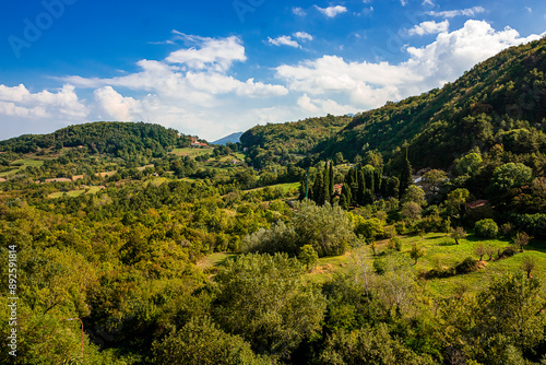 the magnificent panorama of Abruzzo visible from the small village of Rivisondoli photo