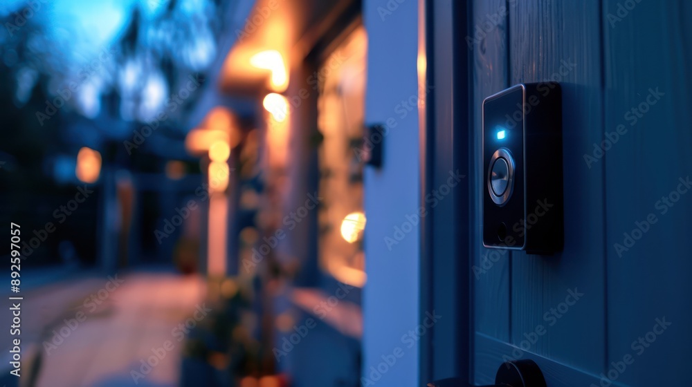 Motion sensor activated on a ring doorbell during nighttime. Motion sensor activated on a ring doorbell during nighttime.