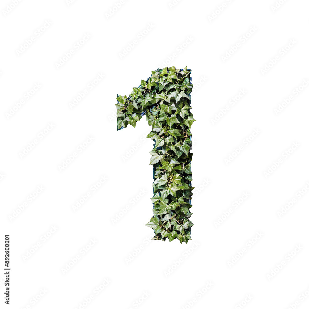 Number 1. One. Natural garden decor Ivy Plant Artstyle. typography font, alphabet abc, isolated on transparent background png. Number 1. One. Natural garden decor Ivy Plant Artstyle. typography font, alphabet abc, isolated on transparent background png.
