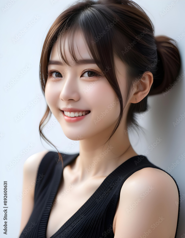 Beauty portrait of a beautiful young woman with glowing skin. Beautiful real face, beauty image. 輝く肌を持つ美しい若い女性の美容ポートレート。美しい素顔、美容イメージ。 Beauty portrait of a beautiful young woman with glowing skin. Beautiful real face, beauty image. 輝く肌を持つ美しい若い女性の美容ポートレート。美しい素顔、美容イメージ。