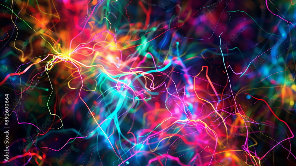 Obraz premium abstract background with vibrant and neon color