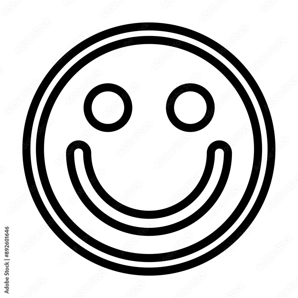Smiley face Vector Line Icon Design Smiley face Vector Line Icon Design