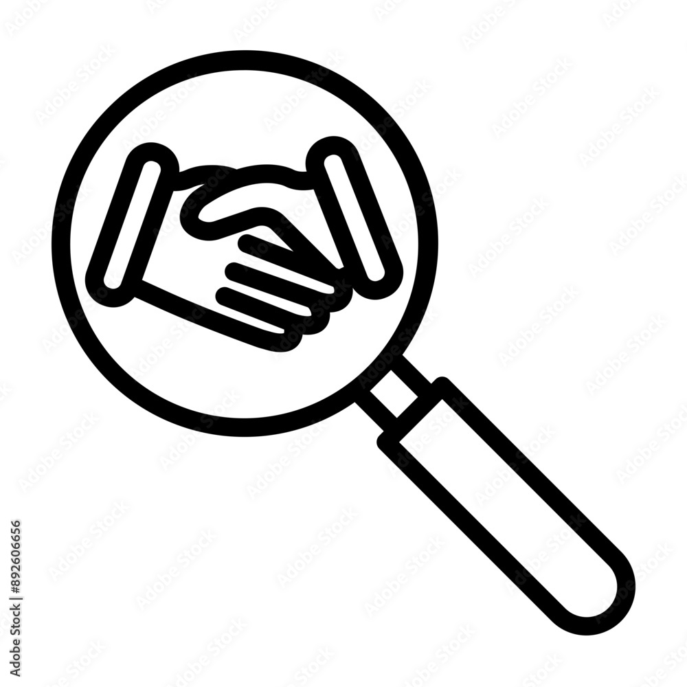 Business Partners Vector Line Icon Design Business Partners Vector Line Icon Design
