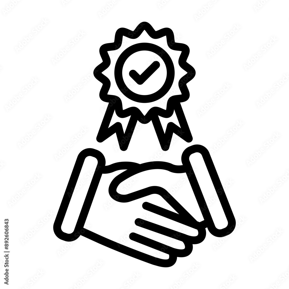 Joint Venture Vector Line Icon Design Joint Venture Vector Line Icon Design