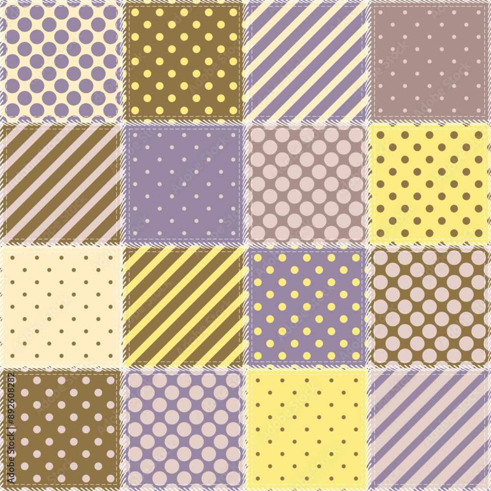 patchwork background with different patterns print for textile, paper, objects, seamless artistic decor handmade illustration vector patchwork background with different patterns print for textile, paper, objects, seamless artistic decor handmade illustration vector