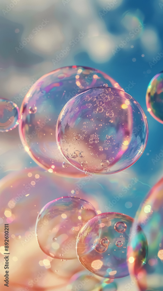 Abstract desktop wallpaper for mobile background with flying bubbles on a blue background. Abstract desktop wallpaper for mobile background with flying bubbles on a blue background.