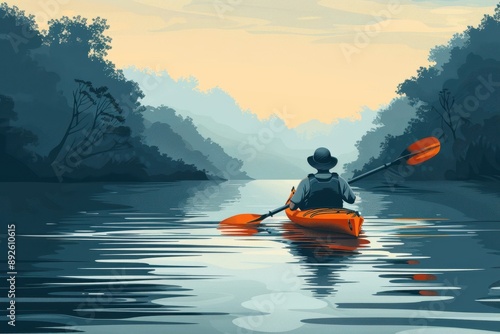 Kayaking Through Serene Waters