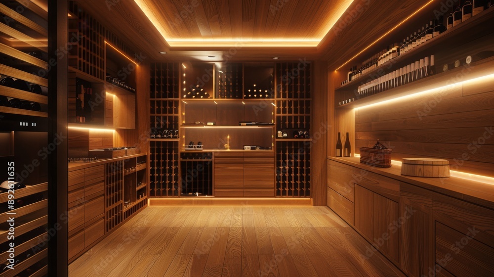 Modern Wine Cellar Interior Design. Modern Wine Cellar Interior Design.