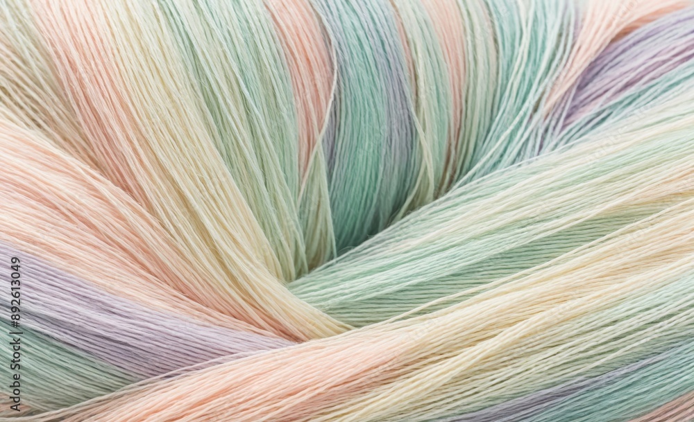 Obraz premium Pastel Yarn Close-Up