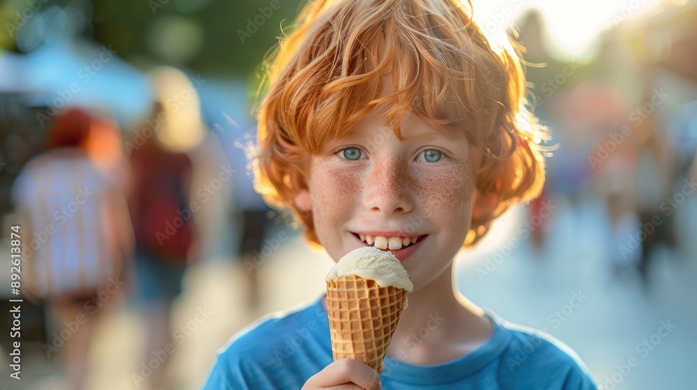 child eating ice cream child eating ice cream