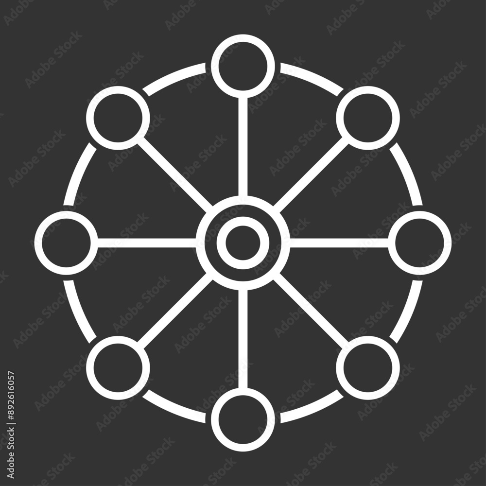 Multichannel digital design icon, omnichannel flat web symbol, internet vector illustration Multichannel digital design icon, omnichannel flat web symbol, internet vector illustration