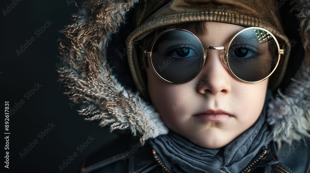 A young boy dressed as a pilot, wearing aviator sunglasses and a hat, confident and adventurous, realistic, bright lighting, high detail A young boy dressed as a pilot, wearing aviator sunglasses and a hat, confident and adventurous, realistic, bright lighting, high detail