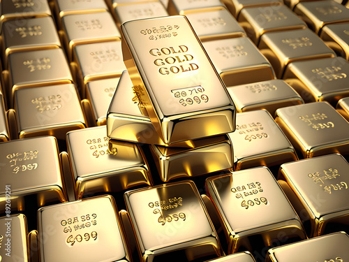 Aesthetic wallpaper with gold bars