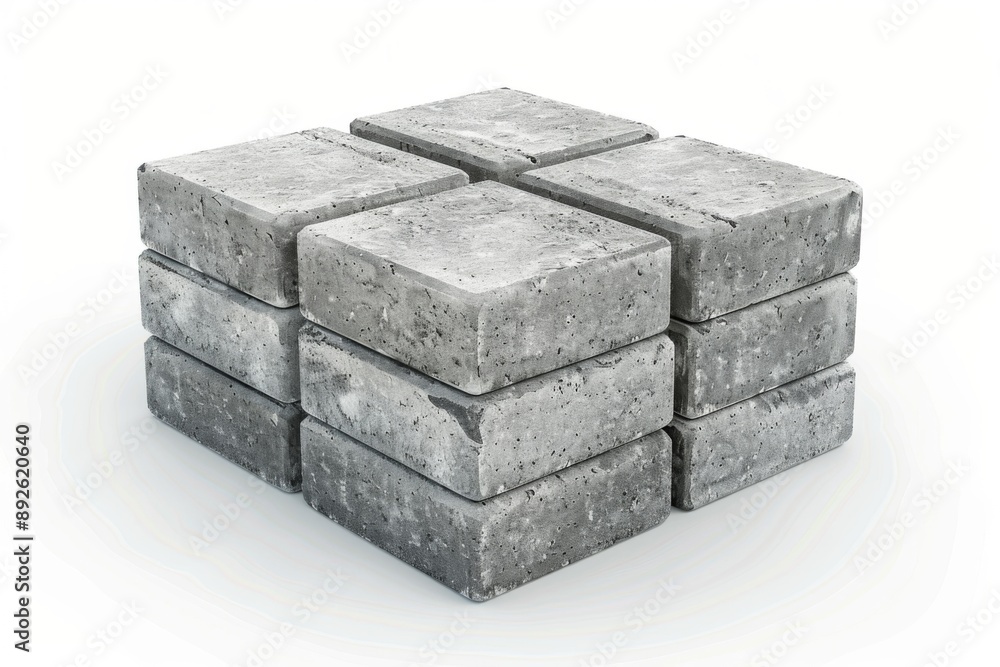 A neat stack of gray square pavement bricks, perfect for construction or design projects. The illustration highlights the texture and pattern of the bricks. A neat stack of gray square pavement bricks, perfect for construction or design projects. The illustration highlights the texture and pattern of the bricks.