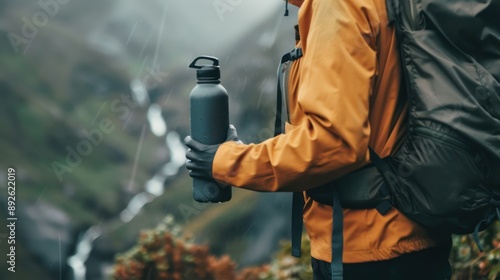 Wallpaper Mural A person holding a reusable drink bottle while hiking Torontodigital.ca