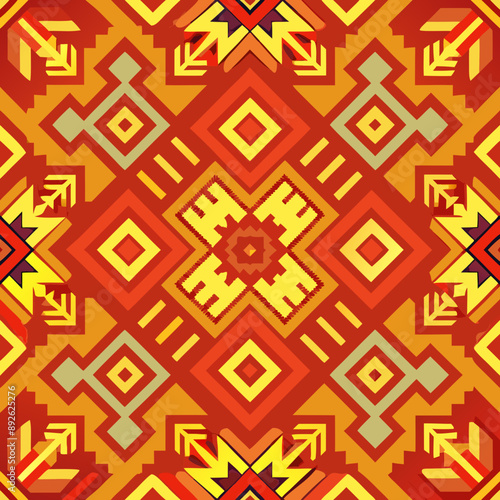 Ethnic pattern for background.