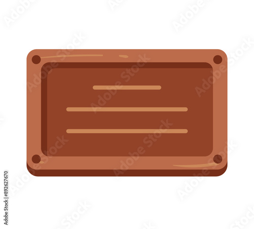 Information plate board isolated concept. Vector flat graphic design element illustration