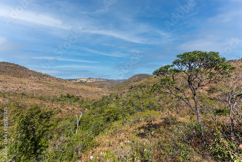 landscape with blue sky