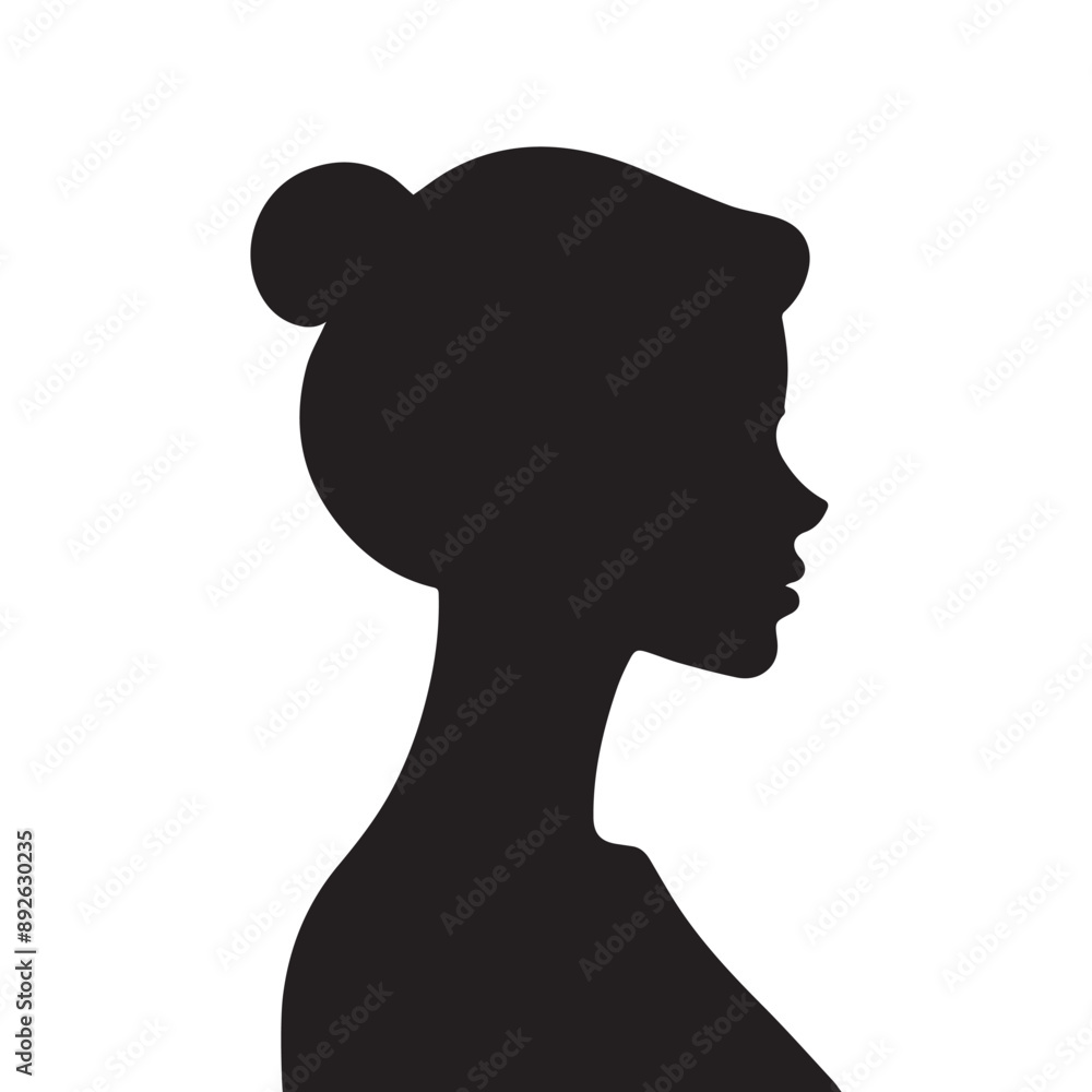 Woman silhouette flat style vector illustration Woman silhouette flat style vector illustration