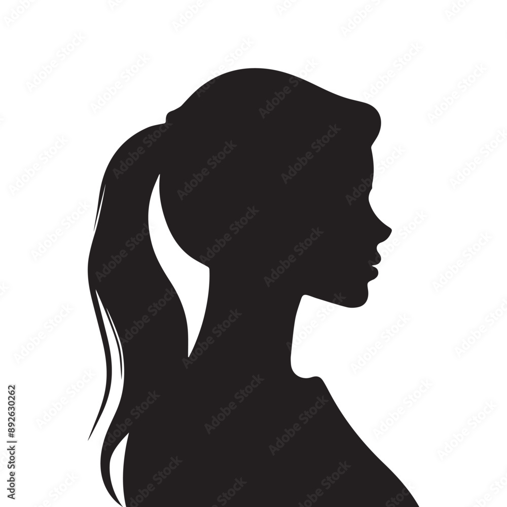 Woman silhouette flat style vector illustration Woman silhouette flat style vector illustration