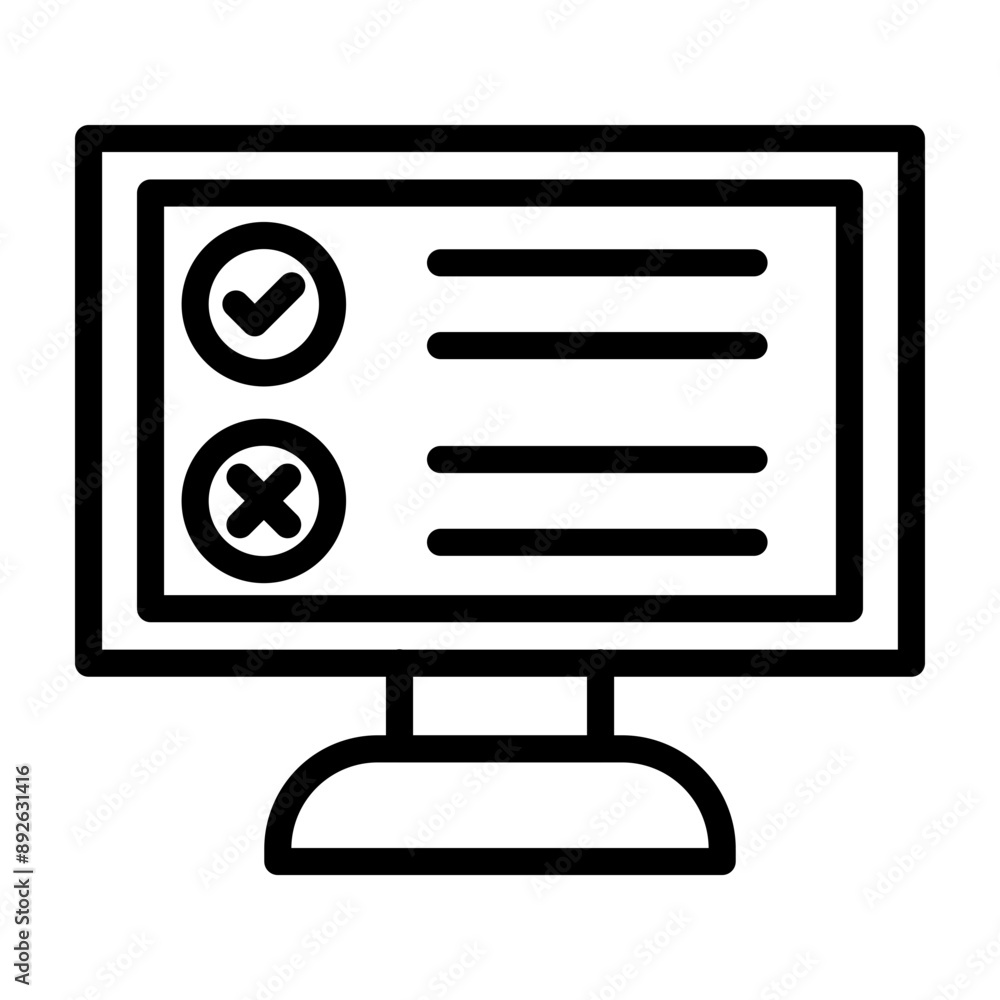 Usability Testing Vector Line Icon Design Usability Testing Vector Line Icon Design