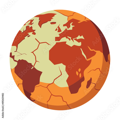 earth's surface, dry and parched, world suffering from devastating drought