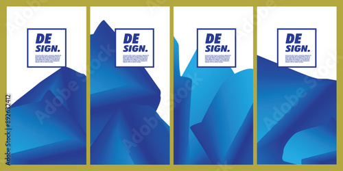 Light and dark blue gradient background with cool abstract space area suitable for social media