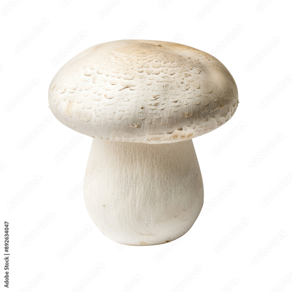 Isolated Mushroom with Smooth Surface and Round Cap Without Background Isolated Mushroom with Smooth Surface and Round Cap Without Background