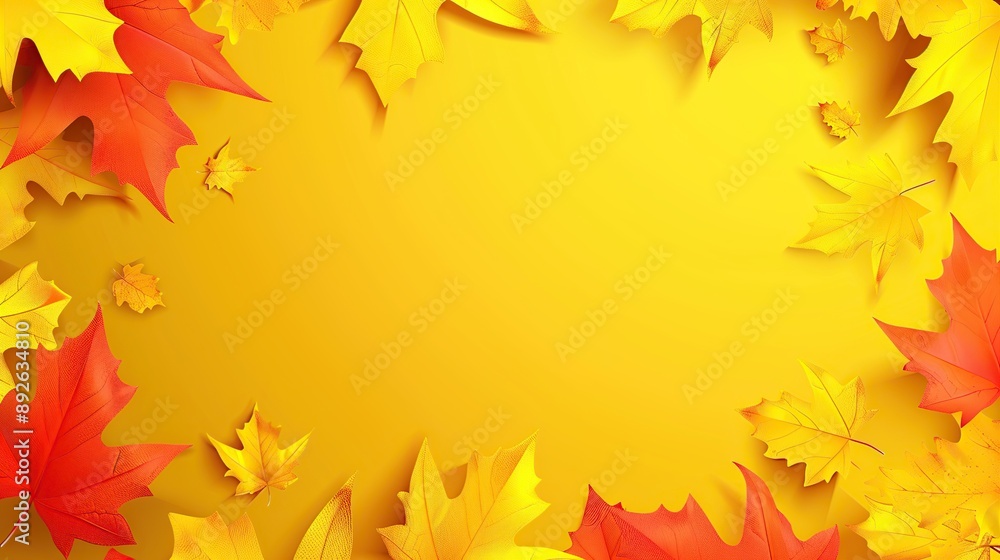 Autumn Leaves Frame Background Autumn Leaves Frame Background
