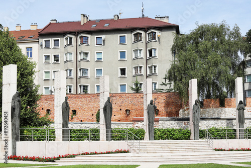 Фотография KRAKOW, POLAND - JULY 20, 2024: Modern altar by Pauline Fathers Monastery, Krakow, Poland