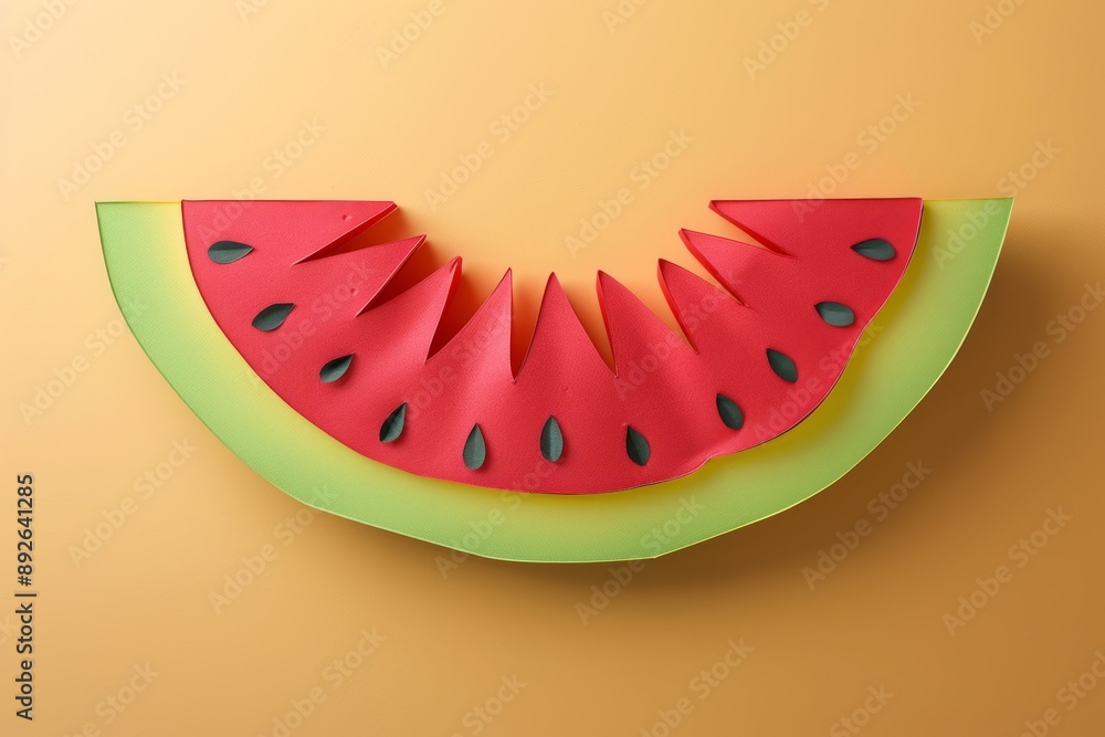 slice of a bitten paper origami watermelon slice of a bitten paper origami watermelon