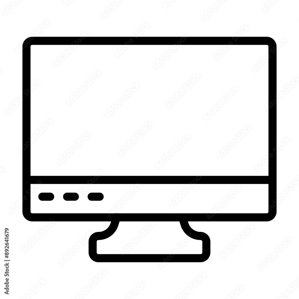 3166-Monitor Screen Vector Line Icon Design 3166-Monitor Screen Vector Line Icon Design