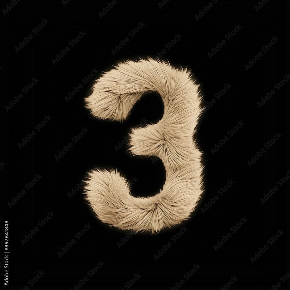 Number 3. Three. Fluffy, furry, fuzzy, plushy Artstyle . typography font, alphabet abc, isolated on background png. Number 3. Three. Fluffy, furry, fuzzy, plushy Artstyle . typography font, alphabet abc, isolated on background png.