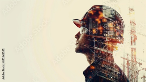 Building engineer and building construction with double exposure
